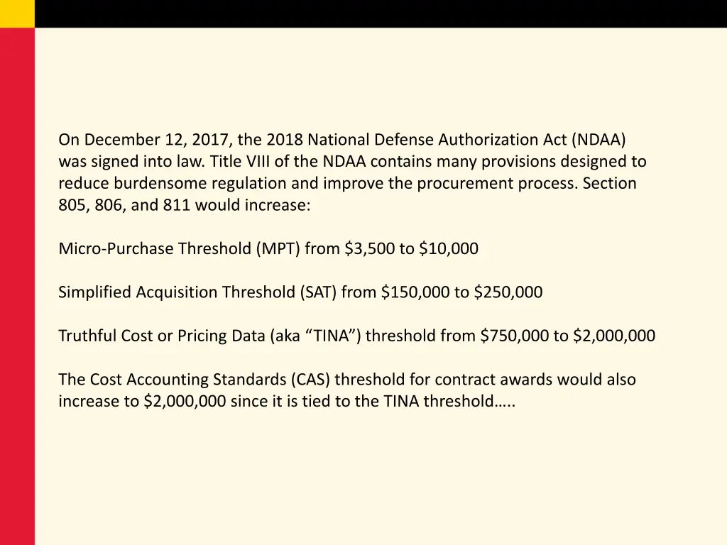 on december 12 2017 the 2018 national defense