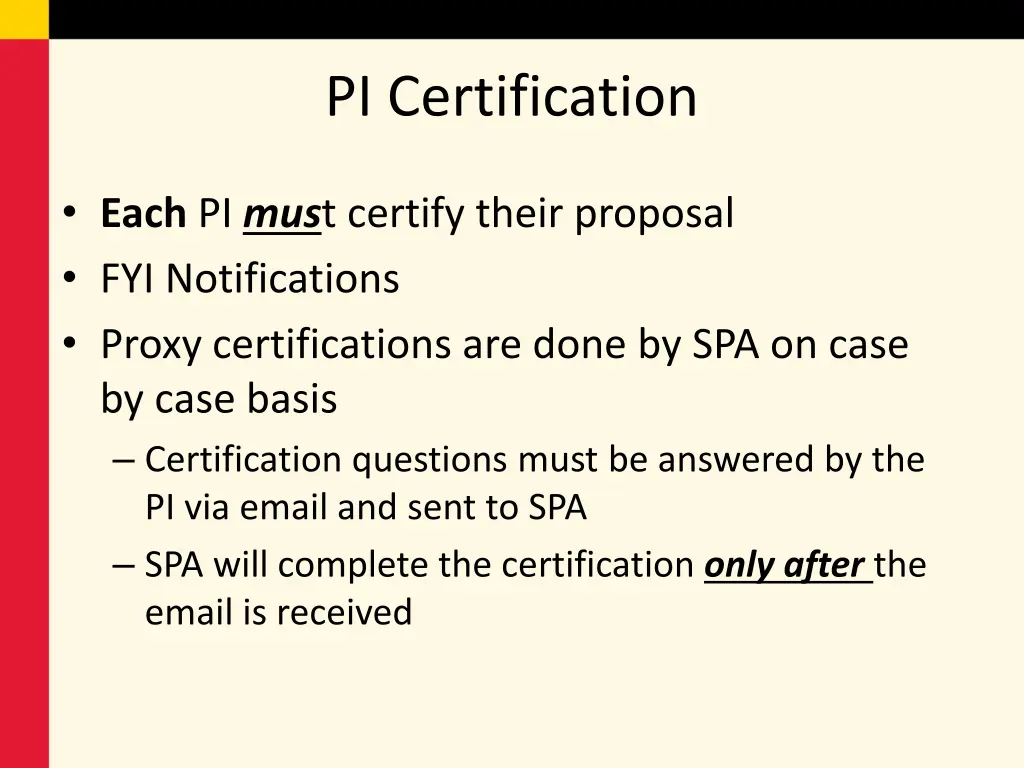 pi certification