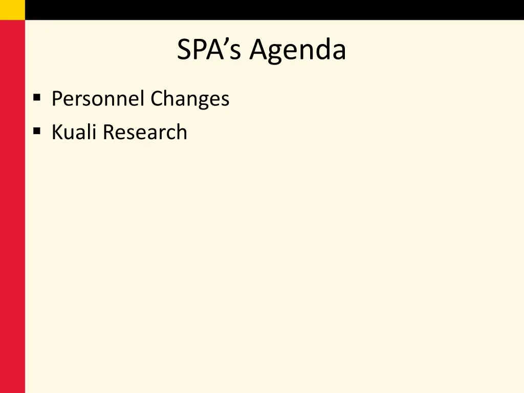 spa s agenda