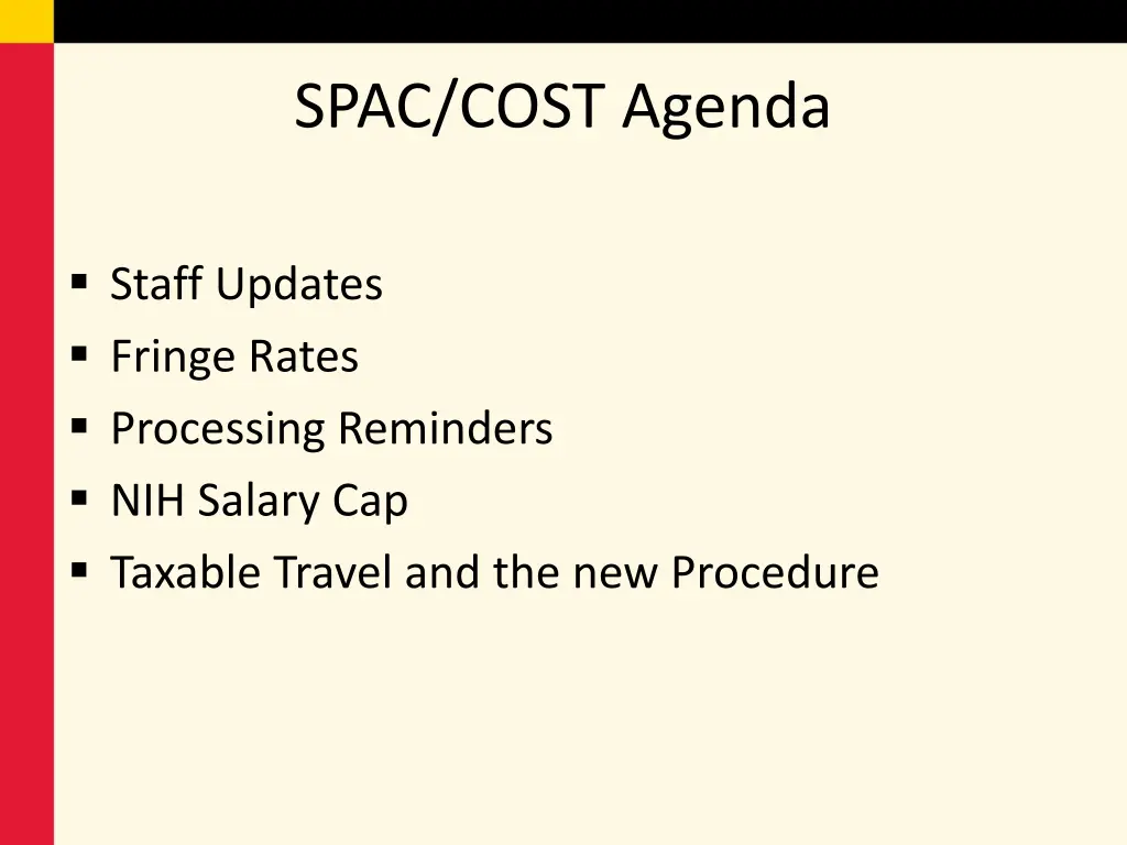spac cost agenda