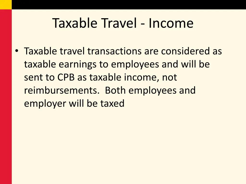 taxable travel income