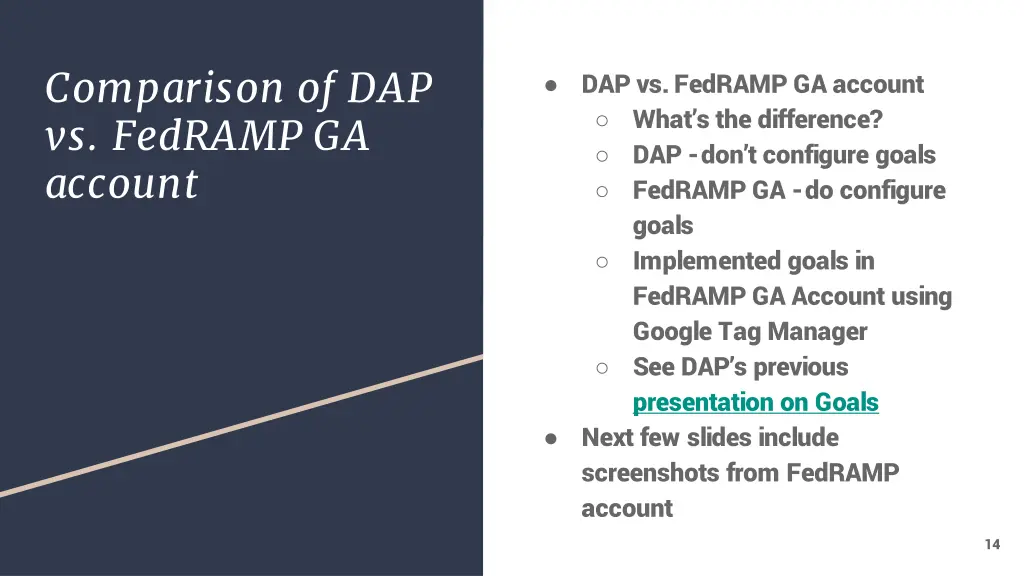 comparison of dap vs fedramp ga account
