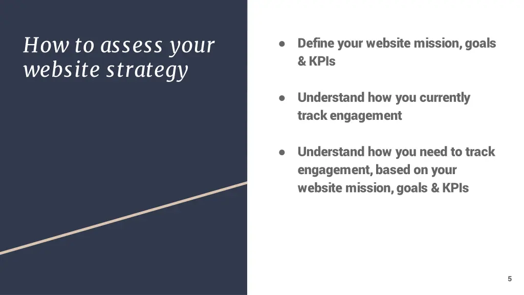 how to assess your website strategy