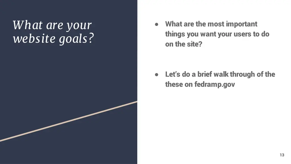 what are your website goals