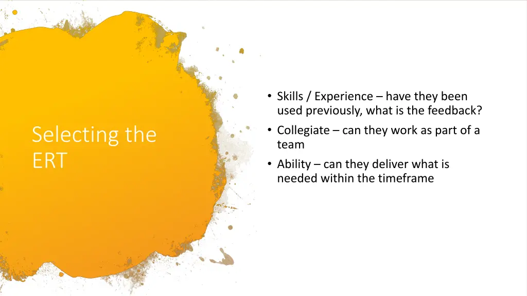 skills experience have they been used previously