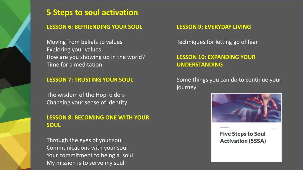 5 steps to soul activation 2
