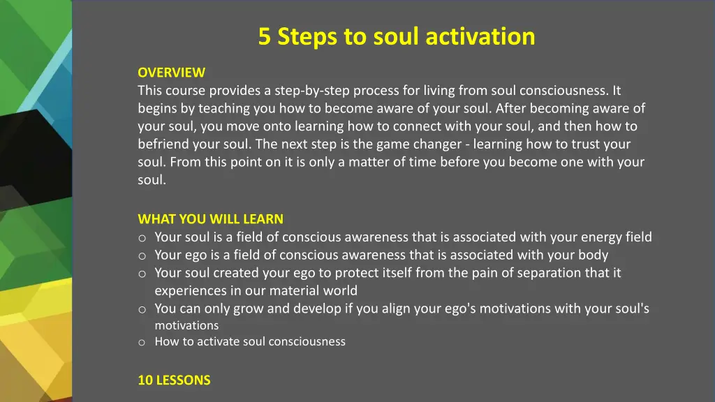 5 steps to soul activation