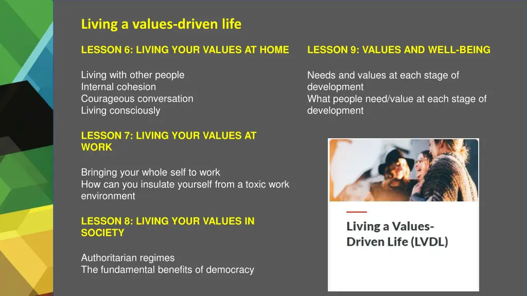living a values driven life 3