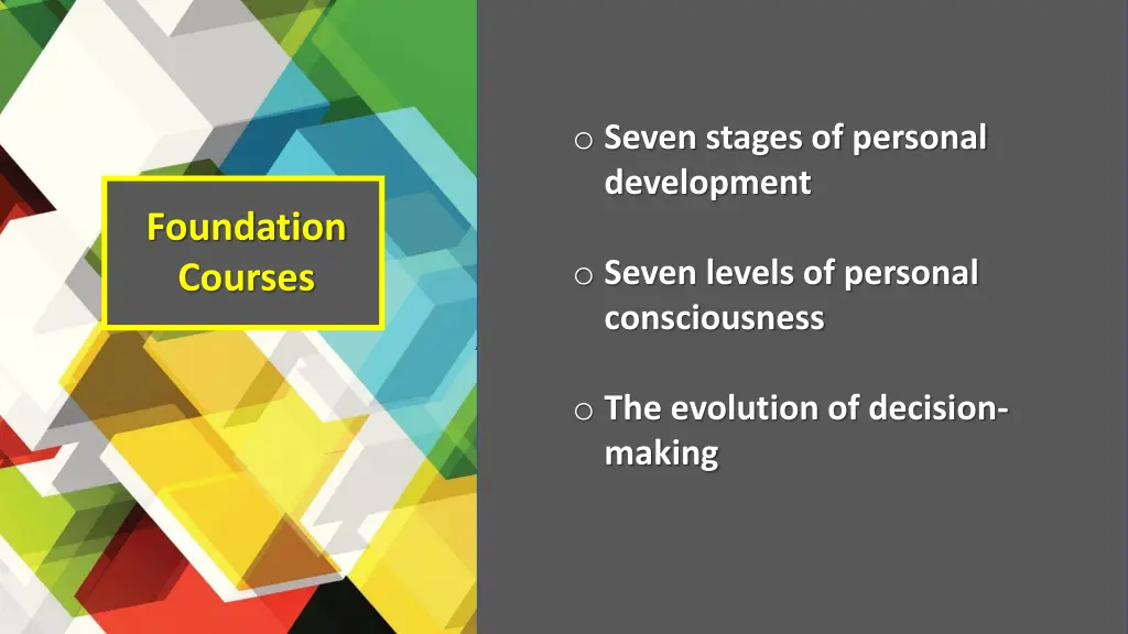 o seven stages of personal development
