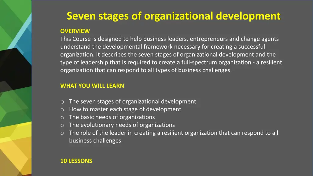 seven stages of organizational development