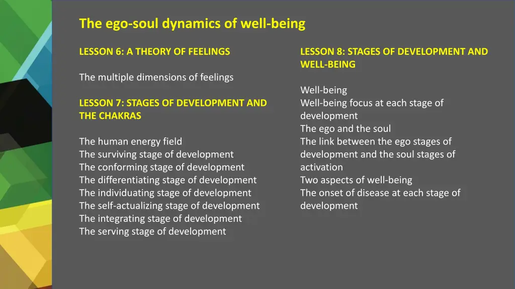 the ego soul dynamics of well being 2