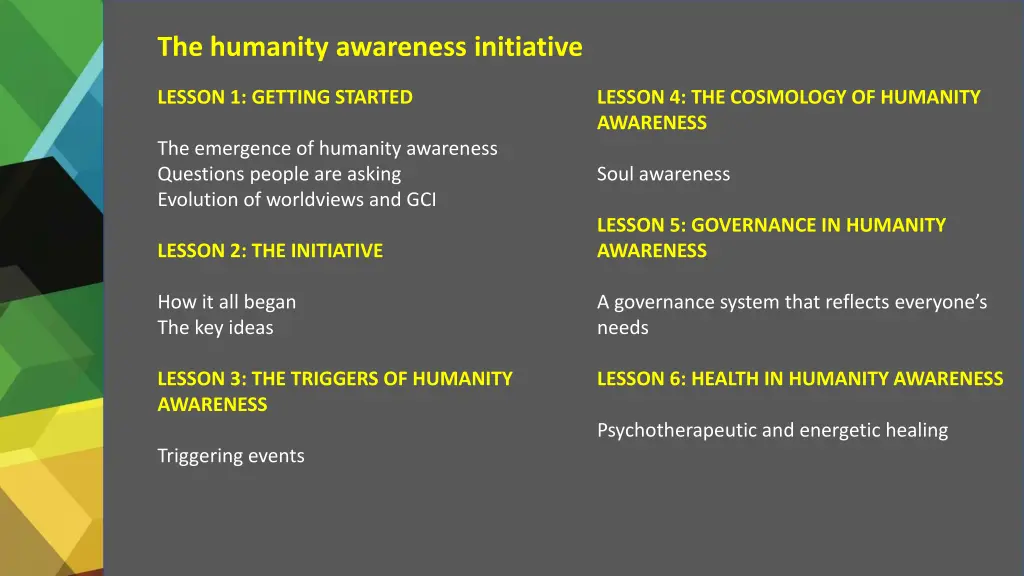 the humanity awareness initiative 1