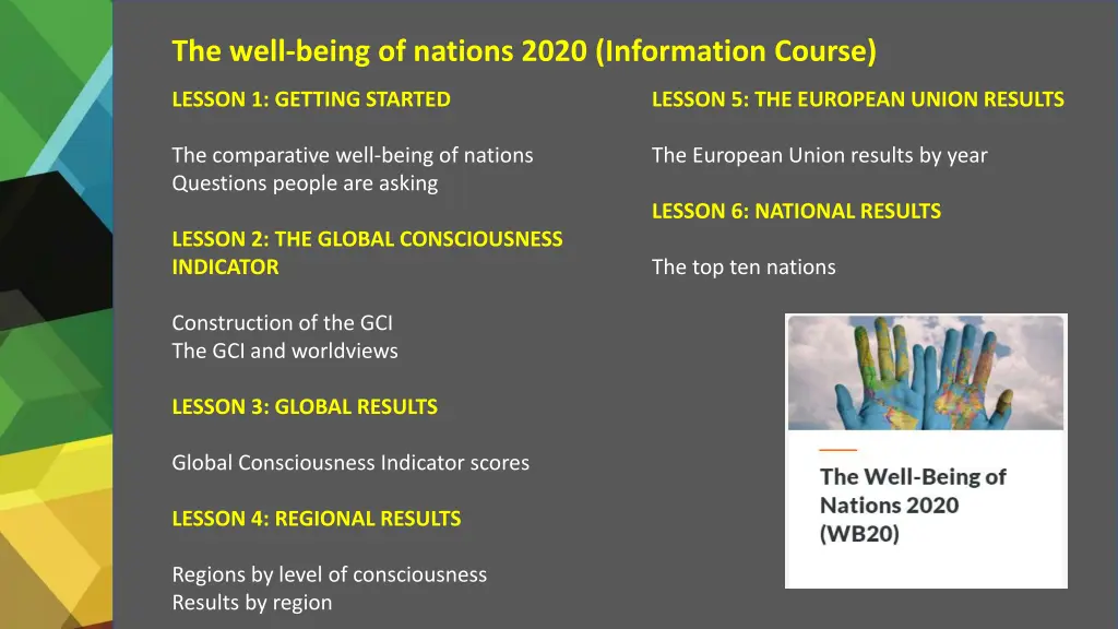 the well being of nations 2020 information course