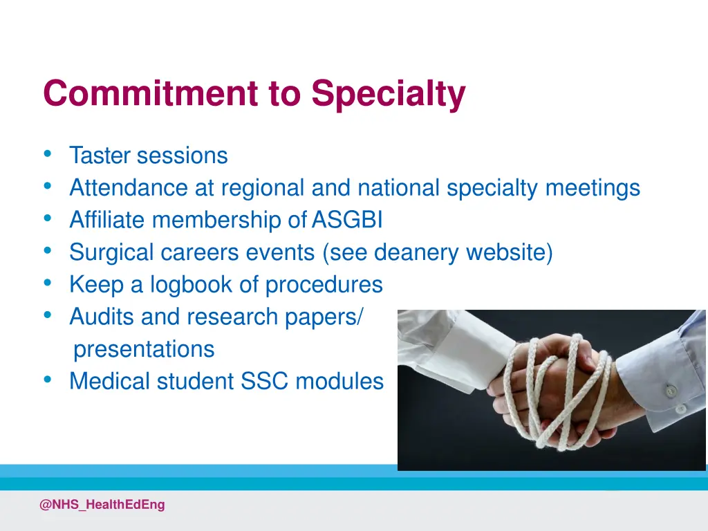 commitment to specialty