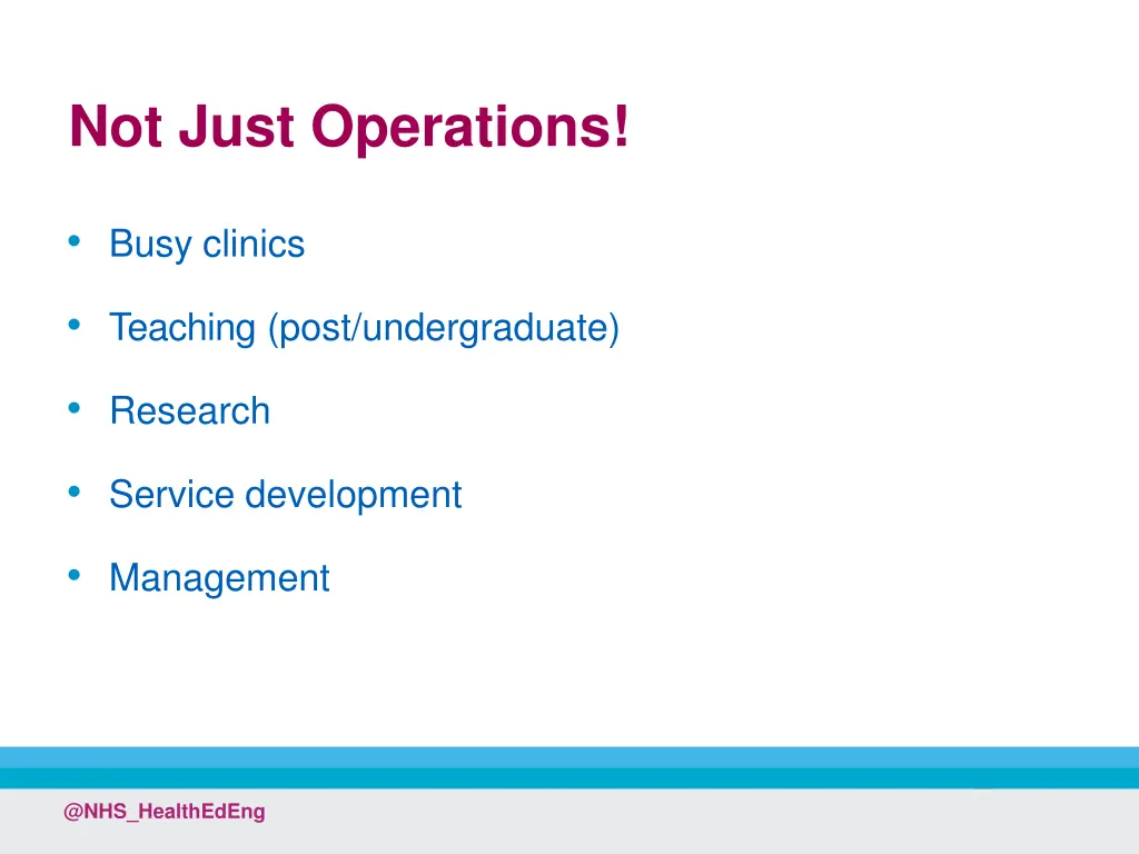 not just operations