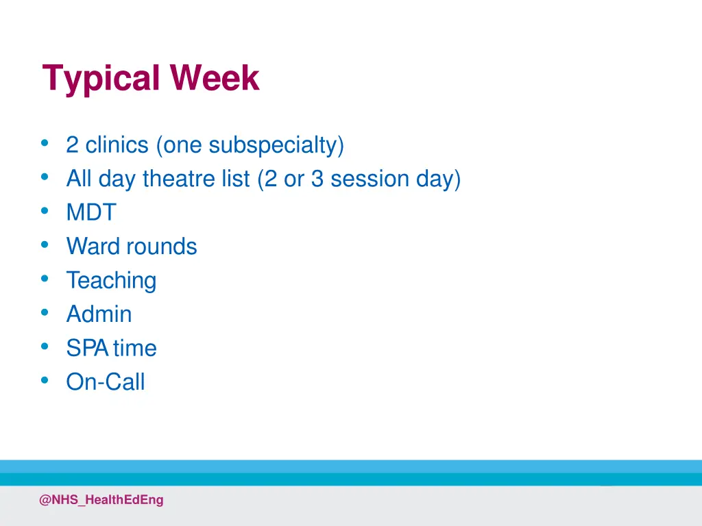 typical week