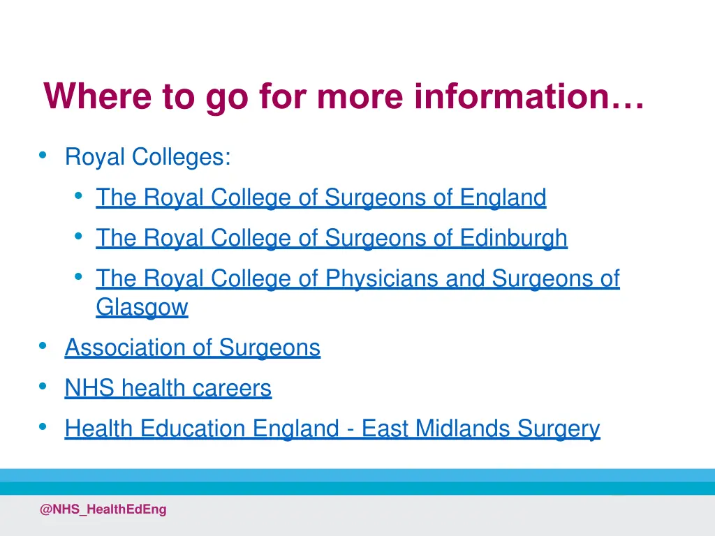where to go for more information
