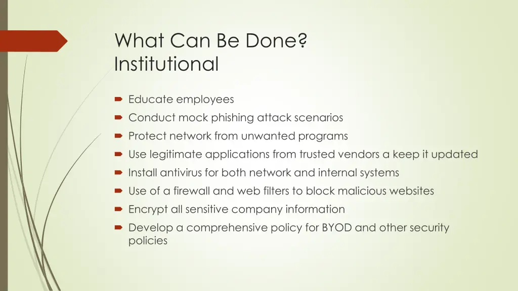 what can be done institutional