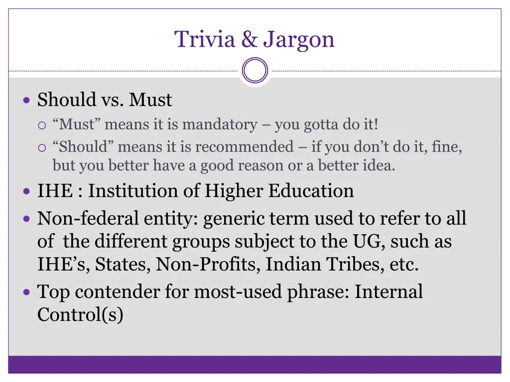 trivia jargon