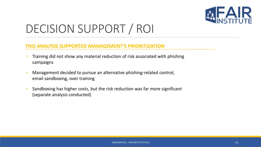 decision support roi