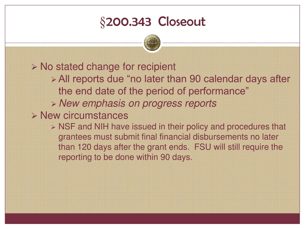 200 343 closeout