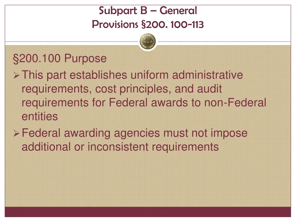 subpart b general provisions 200 100 113