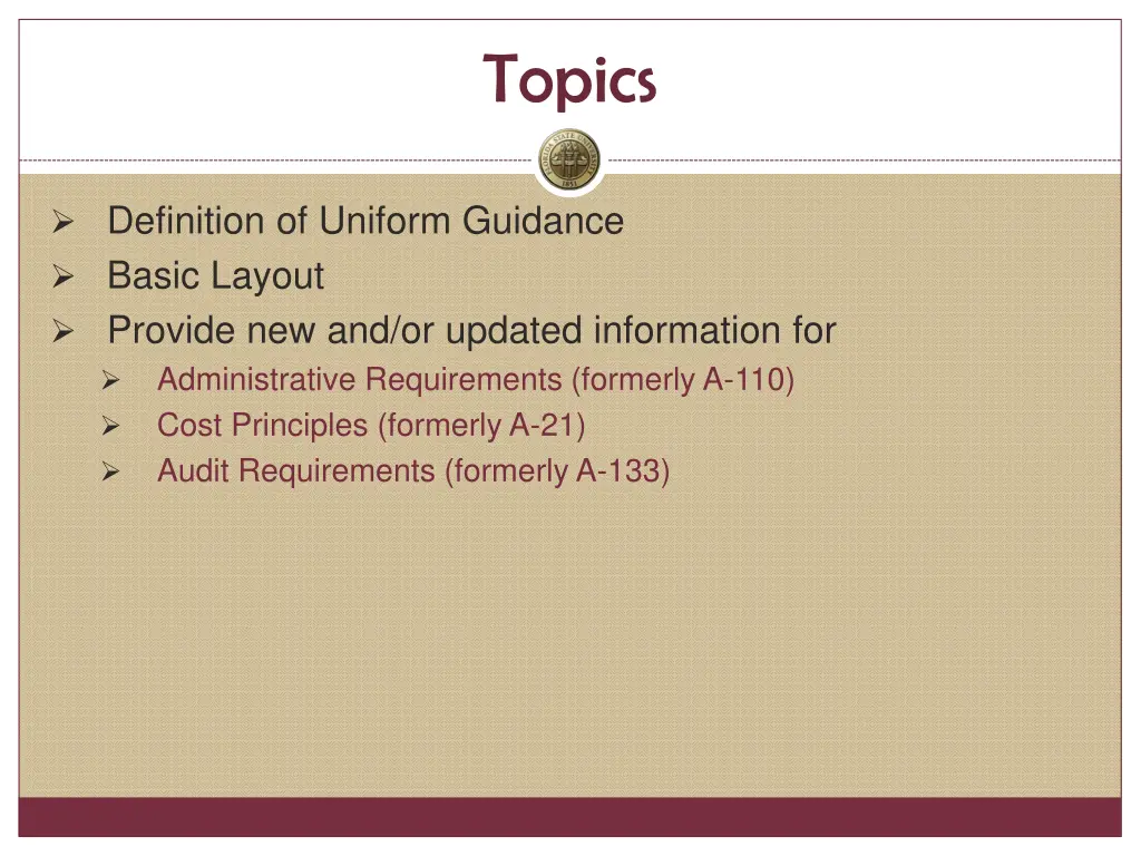 topics