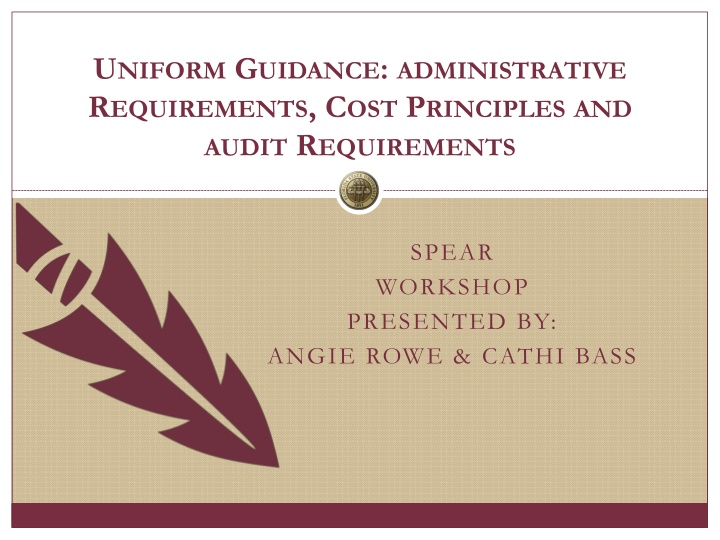 u niform g uidance administrative r equirements