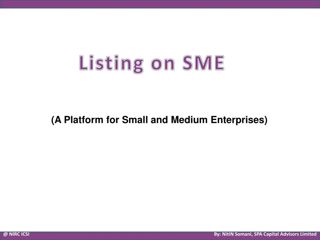 listing on sme