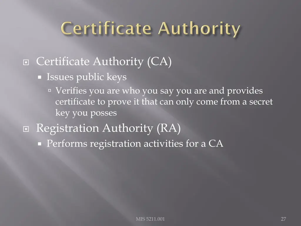 certificate authority ca issues public keys