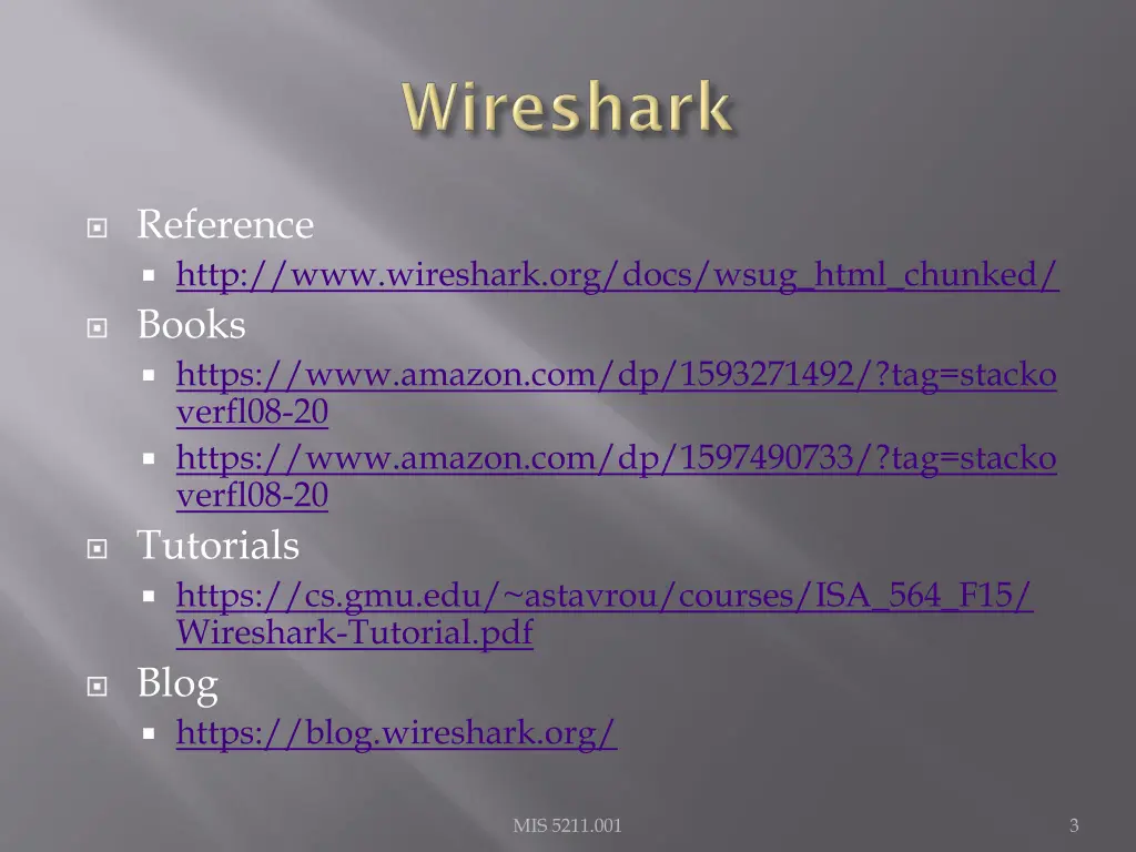 reference http www wireshark org docs wsug html