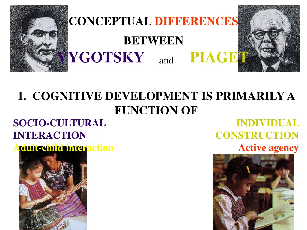 conceptual differences between vygotsky