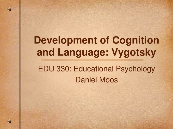 development of cognition and language vygotsky