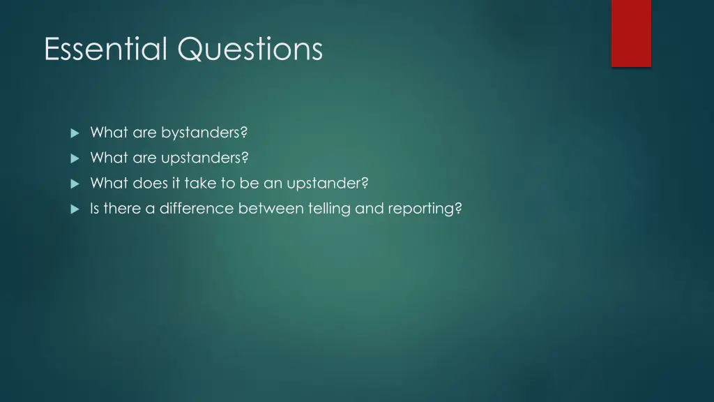 essential questions