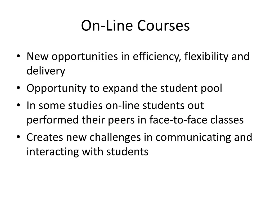 on line courses