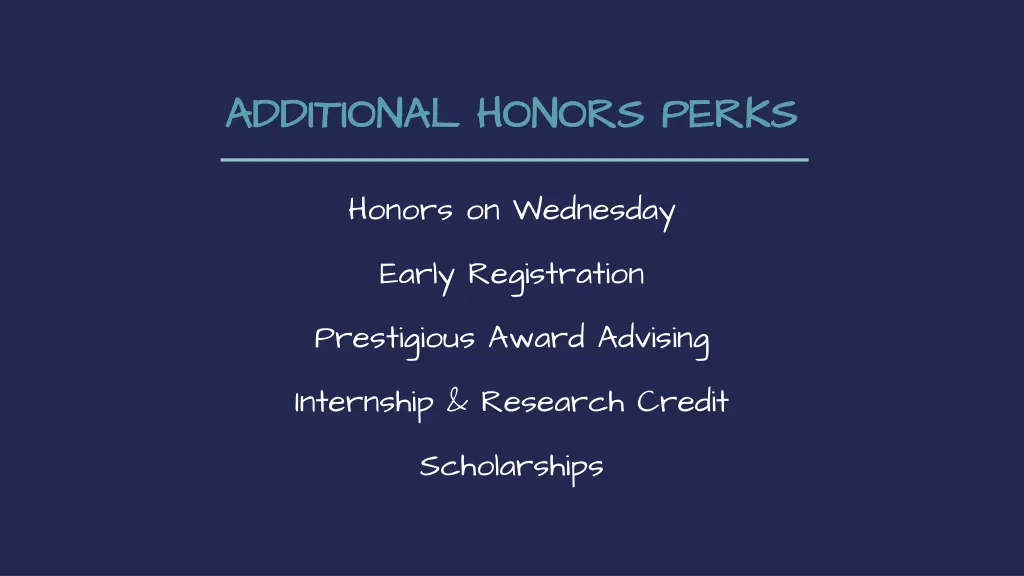additional honors perks additional honors perks