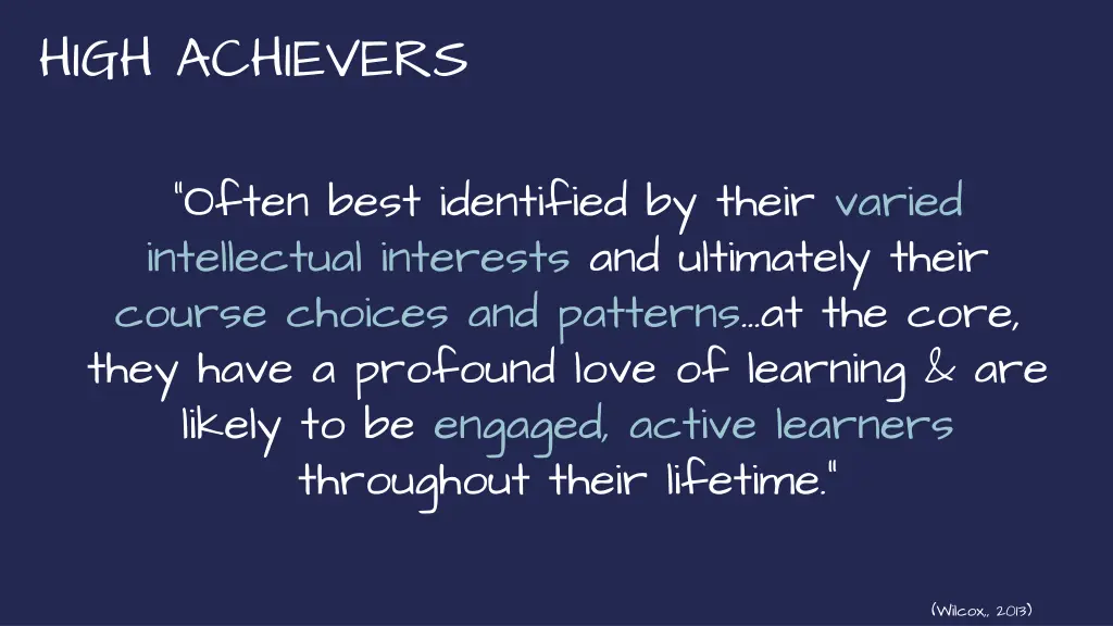 high achievers 1