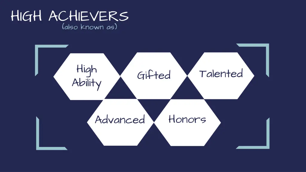 high achievers also known as