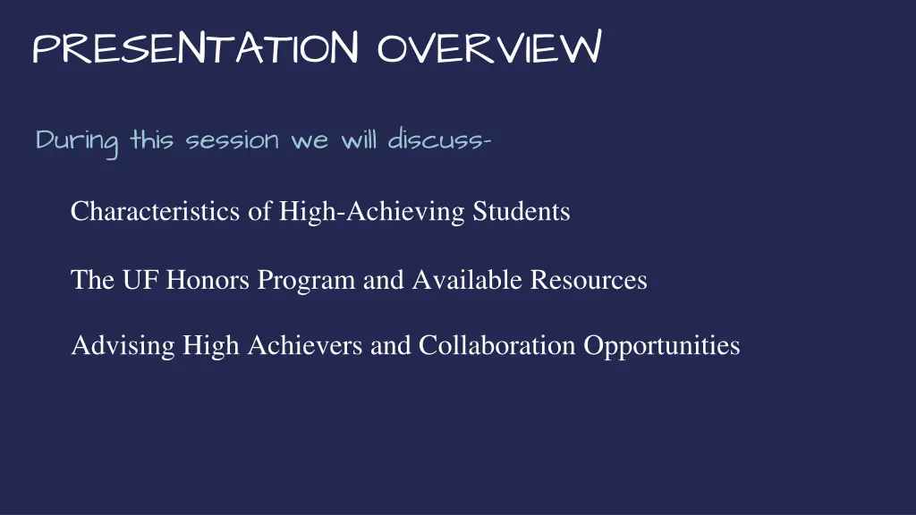 presentation overview
