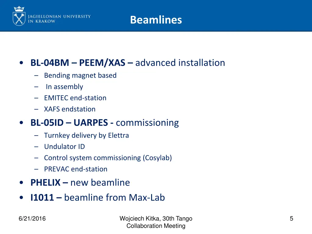 beamlines