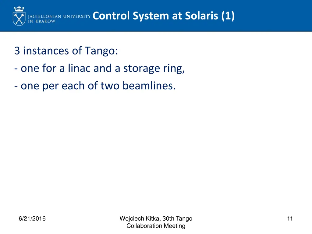 control system at solaris 1