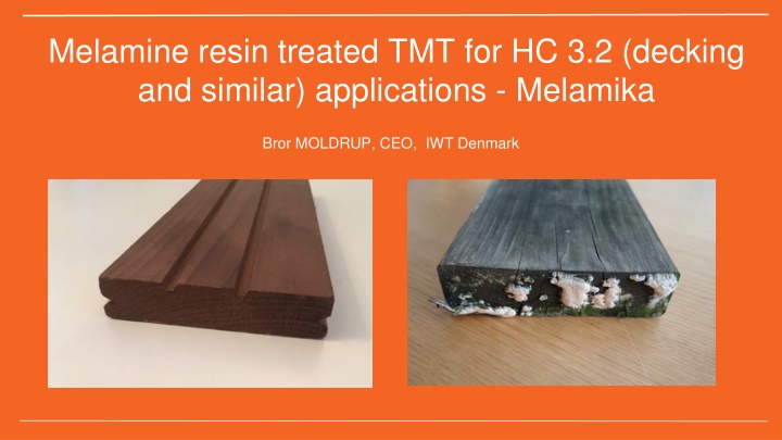 melamine resin treated tmt for hc 3 2 decking