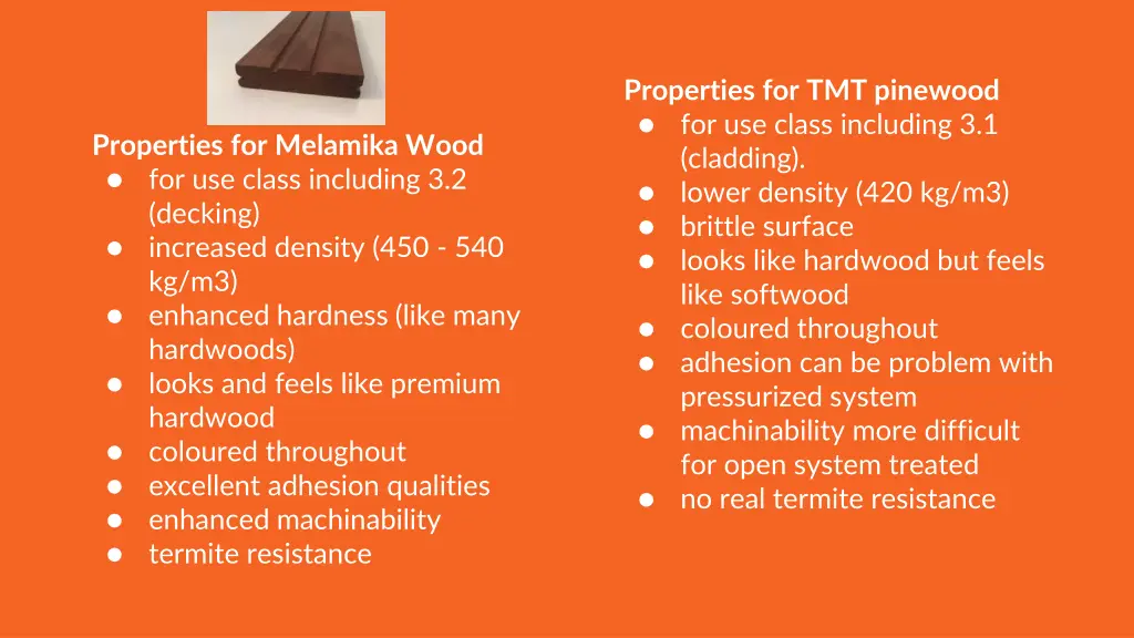properties for tmt pinewood for use class