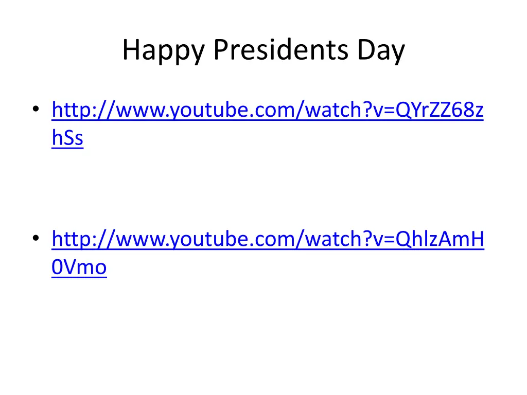 happy presidents day