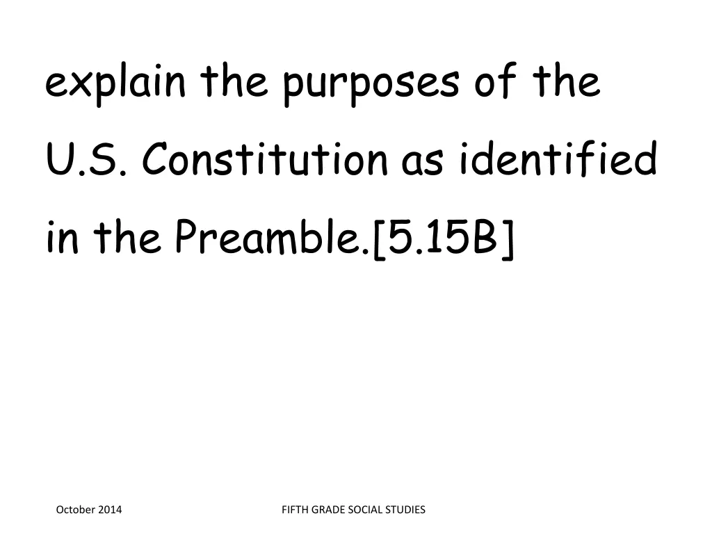 explain the purposes of the u s constitution