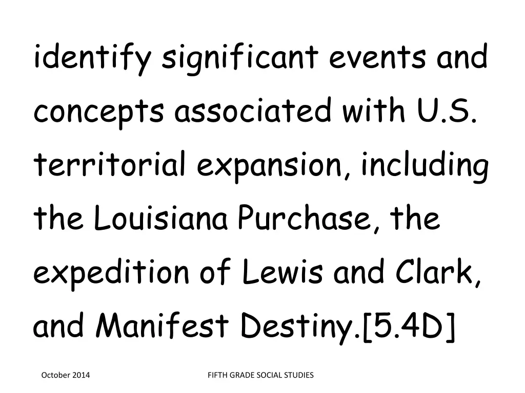 identify significant events and concepts