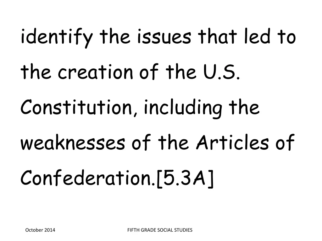 identify the issues that led to the creation
