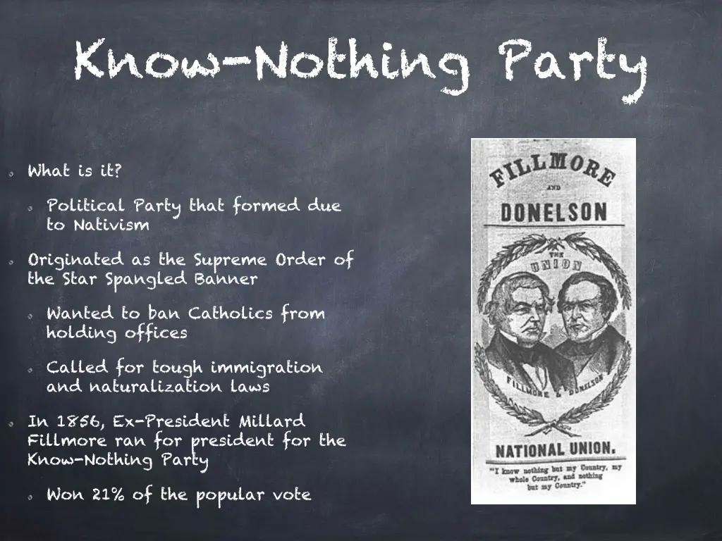 know nothing party