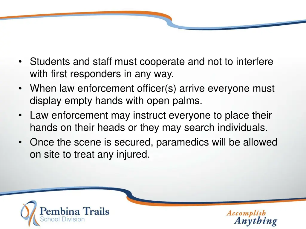 students and staff must cooperate