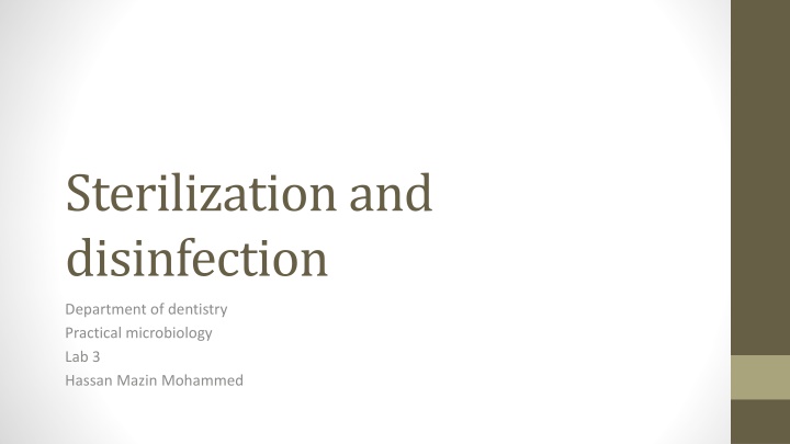 sterilization and disinfection